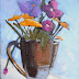 Floral Still Life, Flower Painting, Daily Painting, Small Oil
Painting, "Roadside Treasure"