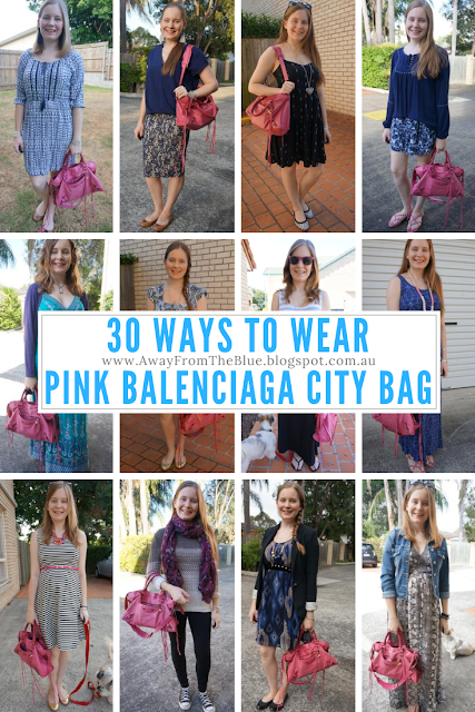 30 ways to wear balenciaga sorbet pink city bag outfit ideas | Away From Blue Blog