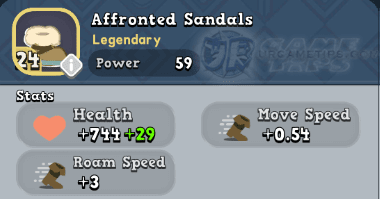 World of Legends Affronted Sandals