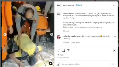 Ditemukan Selamat, Korban Alfamart Gambut Roboh Sujud Syukur di Atas Puing-puing Bangunan