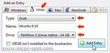 Menambahkan OS ke daftar boot