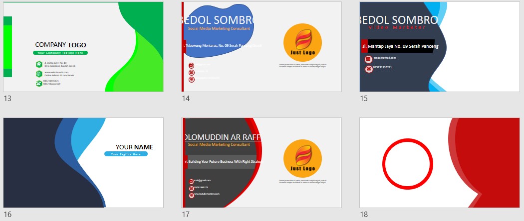  Download  33 Desain  ID  Card  PowerPoint gratiss