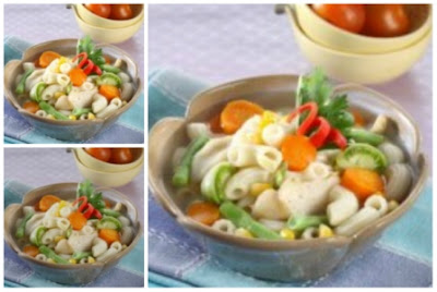 Resep Sup Makaroni Sayuran & Ayam Kuah Bening - Oke Meals