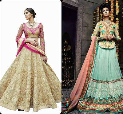 Long Sleeves Choli, Lehenga Choli, Lehengas from India