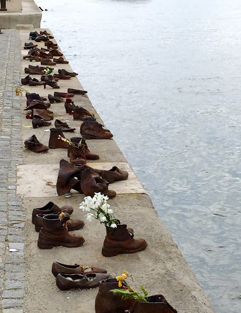 Shoe memorial along the Danue in Budapest