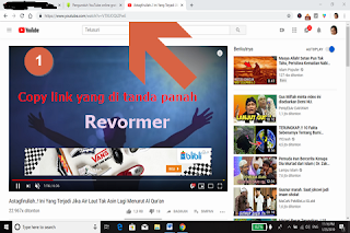 Contoh screenshot link video youtube yang harus di copy