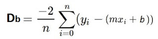 Derivative with respect to b, MSE(cost function)