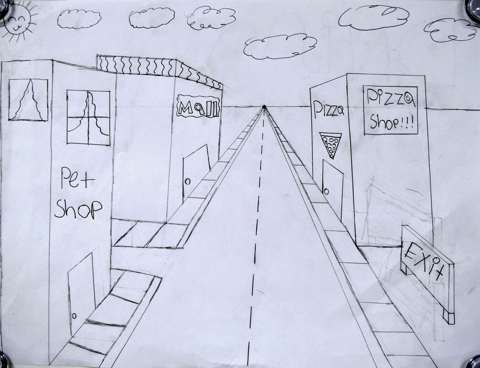 One Point Perspective Streetscapes 2 0 5th Art With Mrs Nguyen