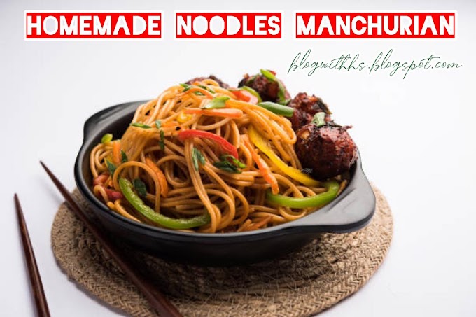 Homemade veg noodles manchurian