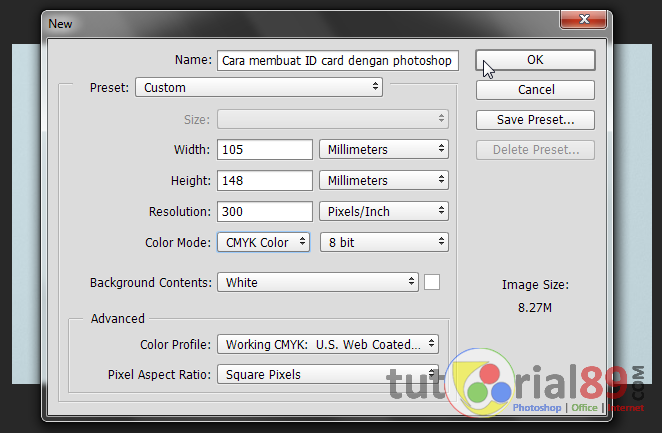 Cara mudah membuat ID card dengan photoshop + video & free 