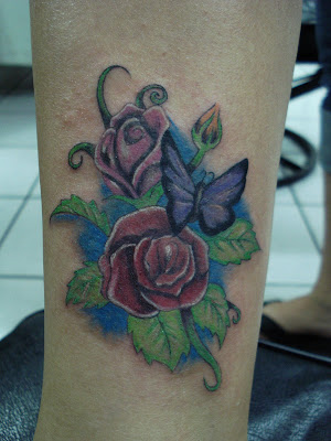 tattoo rosas. TATTOO: rosas-mariposa