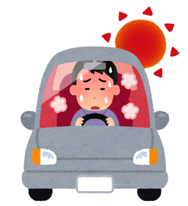 運転中に暑い人のイラスト かわいいフリー素材集 いらすとや