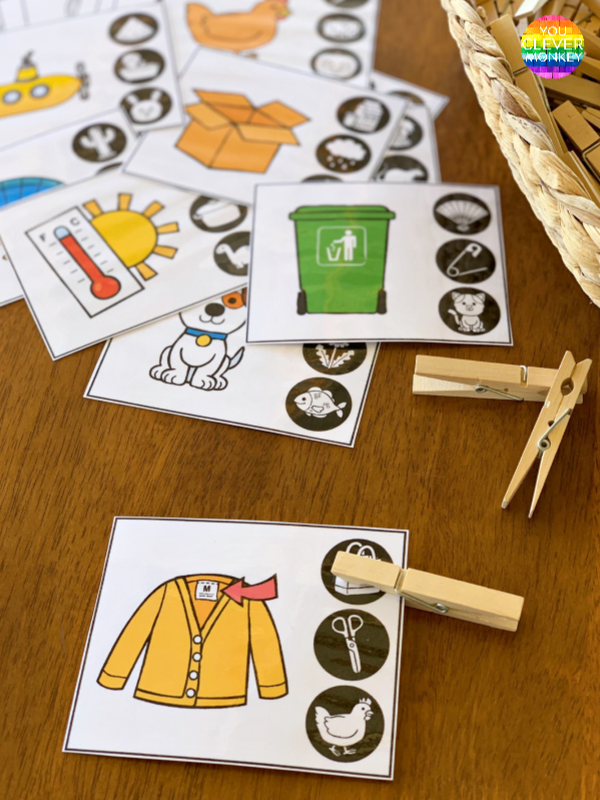 Rhyming Word Clip It Cards | you clever monkey