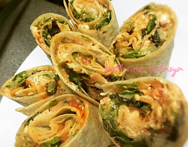 Prata Wraps With Chicken Floss