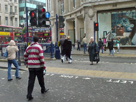 pelican crossing, Oxford Circus