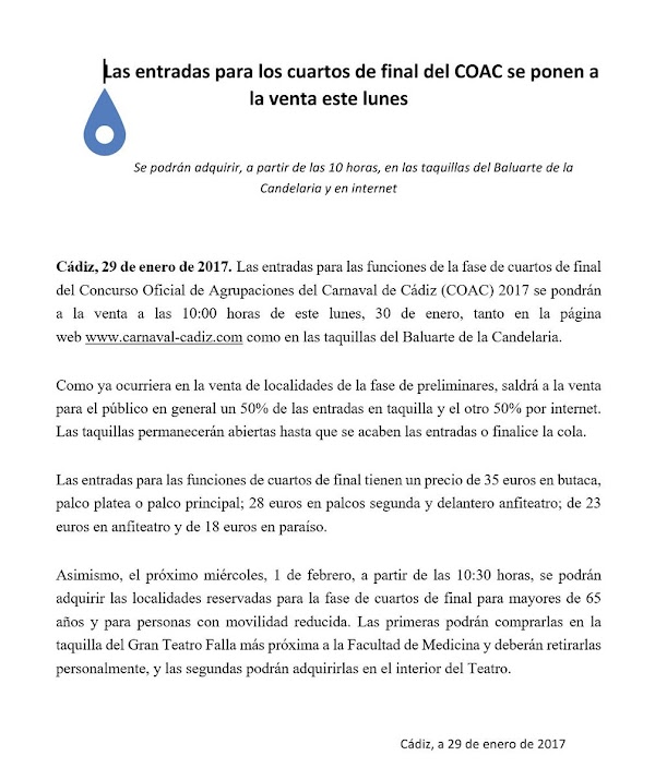 Las entradas de Cuartos a la Venta este Lunes