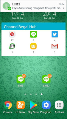 Download Line Mod (LINE2) v7.6.2 Apk Terbaru Clone Free Sticker