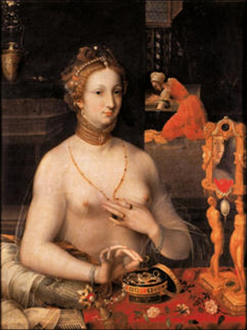 Ecole de Fontainebleau, Dame à sa toilette