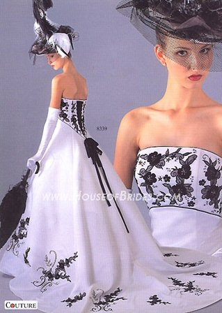 Dress Designs on Black And White Wedding Dress Decoration Designs   Wedding Dressees