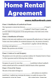 home rental agreement pdf and word sample contracts