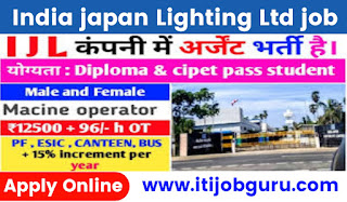 India japan lighting Ltd new job vacancy 2023