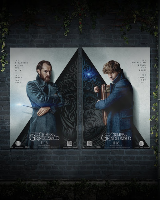 Pôster AT&T de 'Os Crimes de Grindelwald' | Dumbledore e Newt | Ordem da Fênix Brasileira