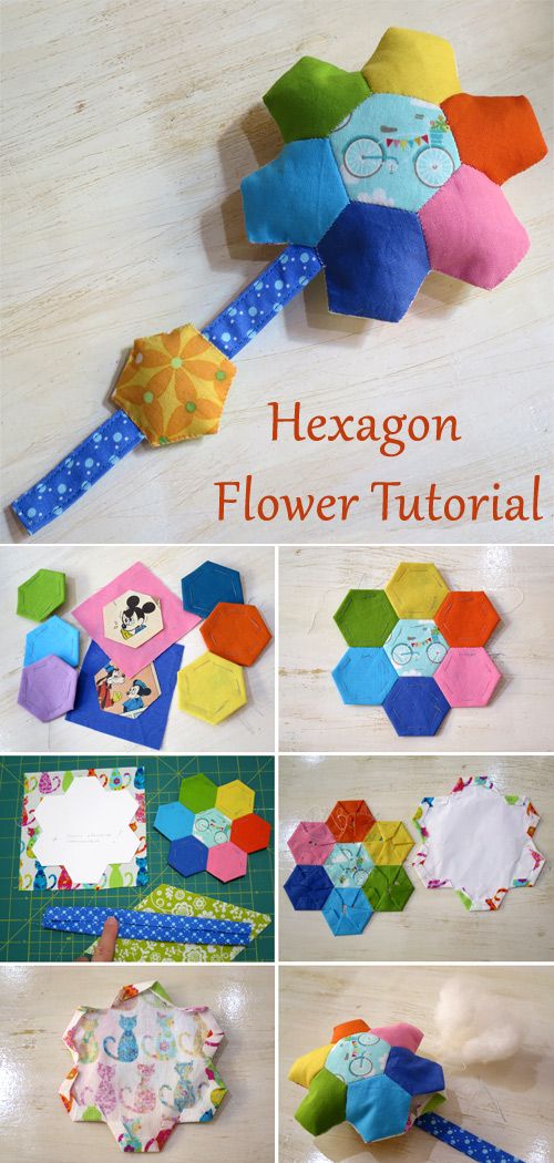 Hexagon Flower Tutorial Patchwork 