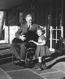 Franklin D. Roosevelt in a wheelchair