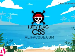 Logo Monkey d Luffy Flag One Piece dalam Kemasan CSS 