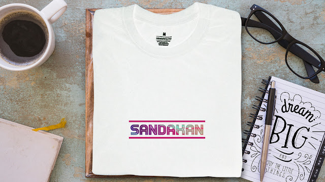 SCS013-BG084-P6FC-CTS Sandakan T Shirt Design Sandakan T shirt Printing Custom T Shirt Courier To Sandakan Malaysia TOP VIEW