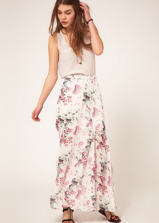 Long Skirts Floral Print Spring Summer 2012 Trends