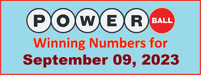 PowerBall Winning Numbers for Saturday, September 09, 2023