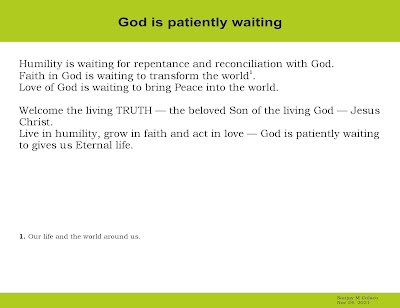 God is patiently waiting