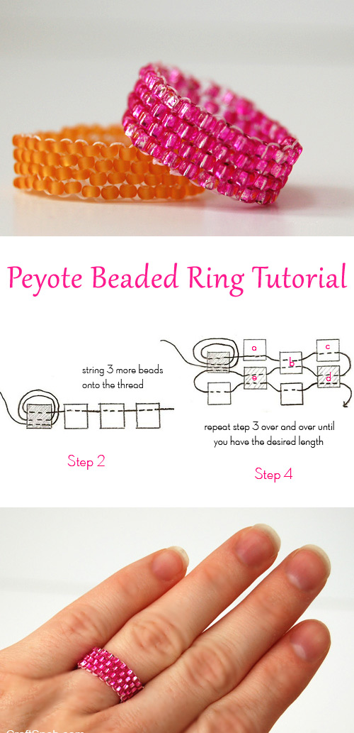 learn the basics of peyote stitch and make a ring!