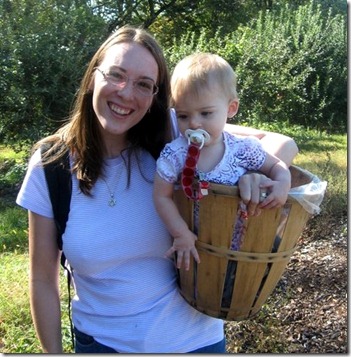 me & elaine picking apples