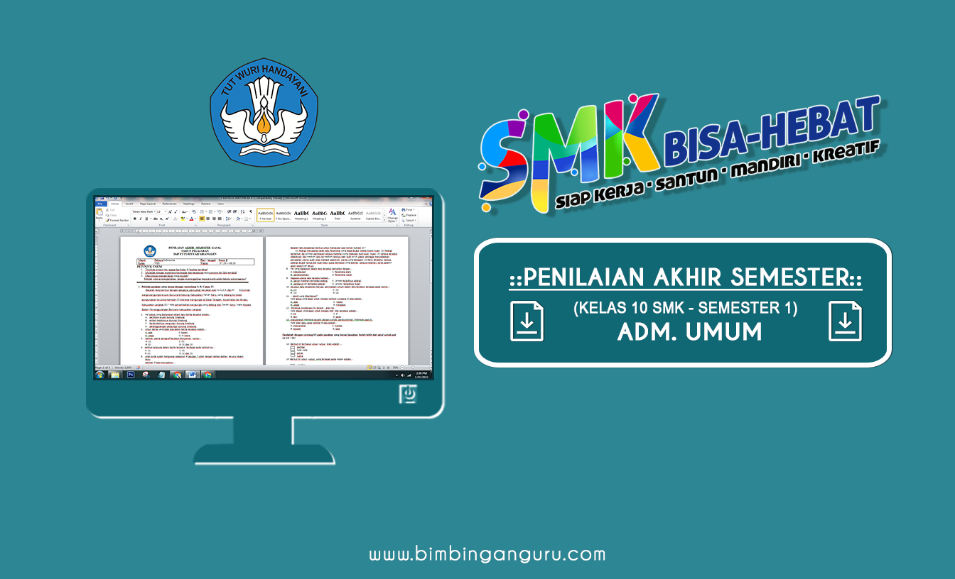 Download Soal PAS Administrasi Umum Kelas X SMK 2022/2023 (PDF)
