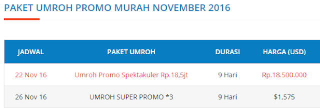 paket umroh november 2016