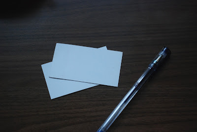 pen and blank card