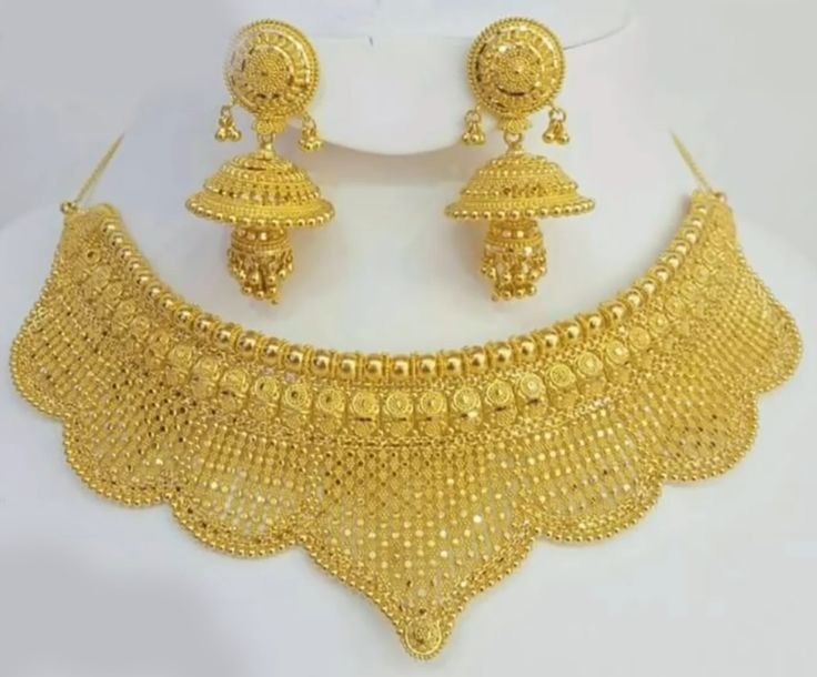 Latest Gold Choker Necklace Designs, gold choker designs, light weight gold choker, wedding choker designs, gold necklace, fancy wedding necklace choker, Samanta Jewellers Gold Choker Necklace Designs