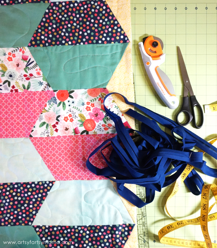 Creating a Half Hexi Quilt is easy when you use the Cricut Maker machine! #CricutMade