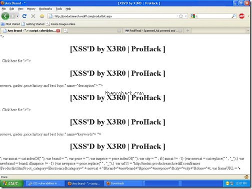 rediff XSSD..again & again & again - theprohack.com