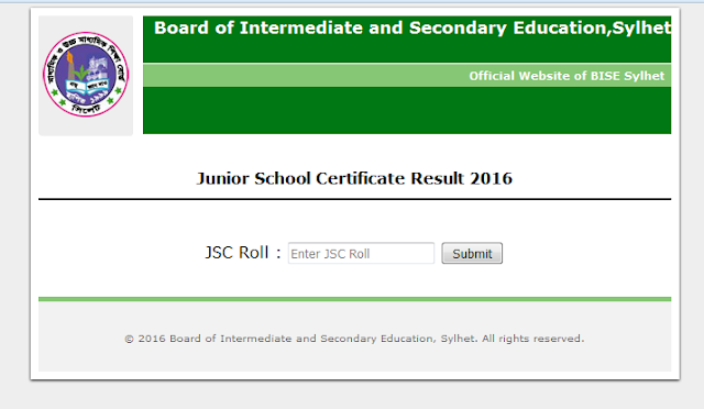 JSC Results Sylhet Board 2020