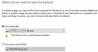 Resolving 'The Drive Is Not a Valid Backup Location' Error
