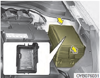 Engine compartment fuse panel Location