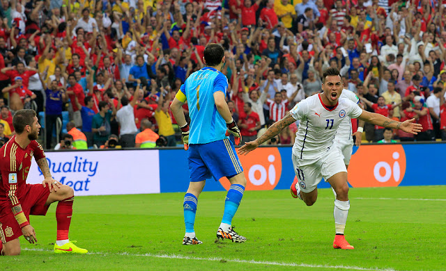 España y Chile en Copa del Mundo Brasil 2014, 18 de junio