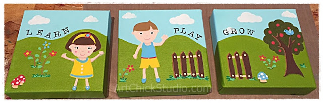 Learn Play Grow Acrylic Painting