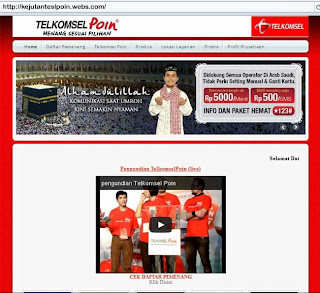 Website Palsu Telkomsel 