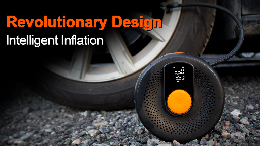 Rollair,tire inflator,innovative inflation,tire maintenance,portable air compressor,revolutionary design,car accessories,vehicle maintenance,convenient tire inflation,automotive technology,compact inflator,easy tire pumping,game-changing tool,tire pressure management,futuristic inflator,on-the-go inflation