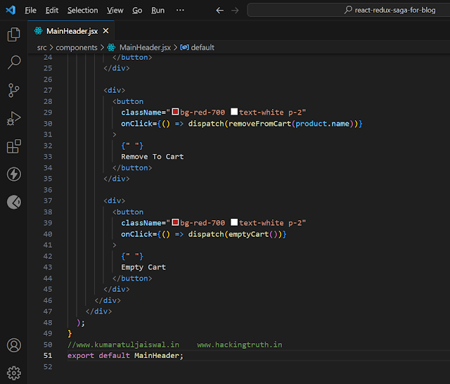 Remove from Cart in React Redux