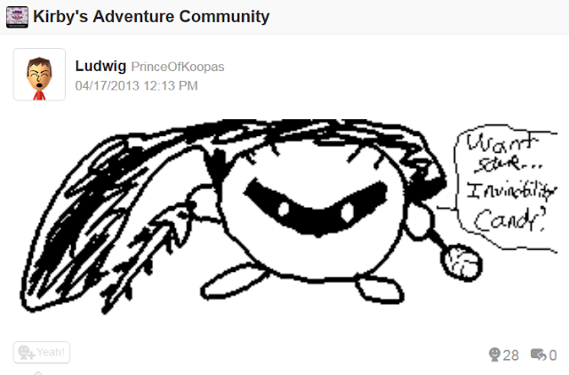 Meta Knight Miiverse drawing